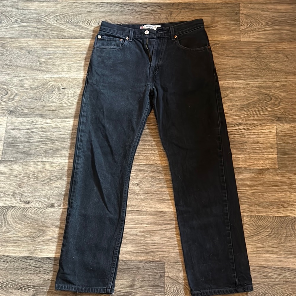 Levi’s 505 regular fit black denim jeans 32x30